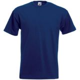 Set van 2x stuks donker blauwe t-shirts met korte mouwen voor heren, maat: XL (42/54) - T-shirts