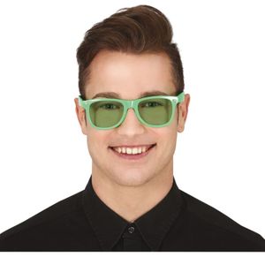 Carnaval/verkleed party bril - groen - volwassenen - Voor bij een verkleedkleding kostuum - Verkleedbrillen