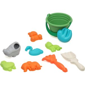 Strand/zandbak speelgoed set - emmer/schepjes met vormpjes - plastic - peuter/kind - dieren thema - Zandspeelsets