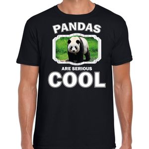 Dieren grote panda t-shirt zwart heren - pandas are cool shirt - T-shirts