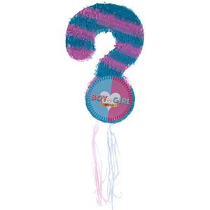 Pinata van papier  - Gender reveal boy/girl thema - 34 x 10 x 51 cm - Feestartikelen verjaardag - Pinatas