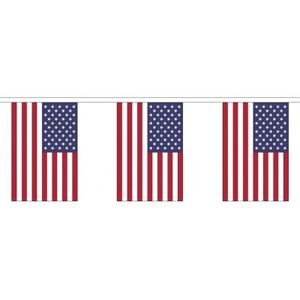 2x Buiten vlaggenlijn USA/Amerika 3 meter - Vlaggenlijnen