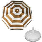 Parasol - goud - D120 cm - incl. draagtas - parasolvoet - 42 cm - Parasols