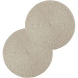 Set van 4x stuks placemats kralen goud - 35 cm - Onderleggers