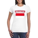 T-shirt wit Indonesie vlag wit dames - Feestshirts