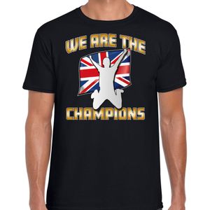 Verkleed T-shirt voor heren - Engeland - zwart - voetbal supporter - themafeest - Feestshirts