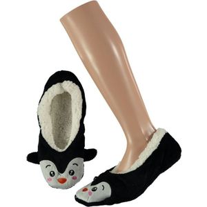 Ballerina huispantoffels/sloffen pinguin voor meisjes - sloffen - kinderen