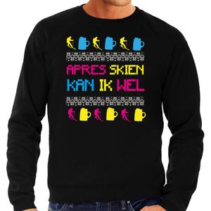 Apres ski sweater voor heren - apres skien - zwart - apres ski/winter trui - Feesttruien