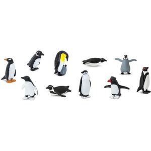 Safari LTD speelfiguren pinguins mix  - 10x stuks - kunststof - dieren - speeldieren  - Speelfigurenset