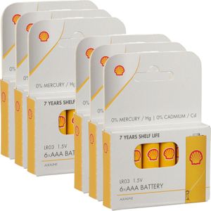 Shell Batterijen - AAA type - 36x stuks - Alkaline - Minipenlites AAA batterijen