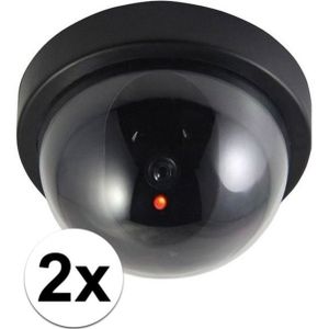 2x stuks Dummy beveiligingscameras met LED - Dummy beveiligingscamera