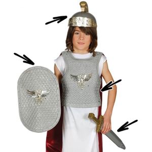 Romeinse infanterie kostuum met diverse accessoires - Carnavalskostuums