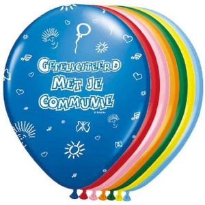 24x stuks Ballonnen communie thema - Ballonnen