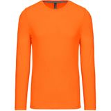 Grote oranje t-shirts lange mouwen - Feestshirts