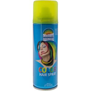 Carnaval verkleed haar verf/spray geel 111 ml - Verkleedhaarkleuring