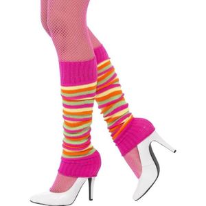 Neon gekleurde beenwarmers voor dames  - Verkleed beenwarmers