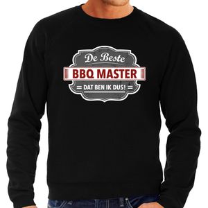 Cadeau sweater voor de beste bbq master zwart voor heren - Feesttruien