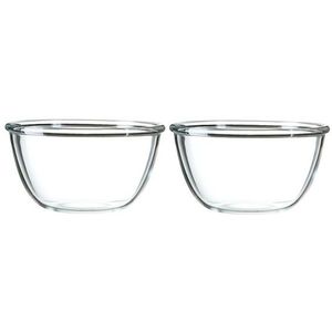 2x Salade schalen/slakommen van glas 24 cm - Saladeschalen