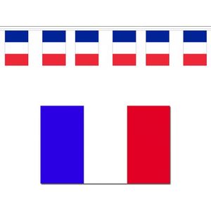 Frankrijk vlaggen versiering set binnen/buiten 2-delig - Vlaggen