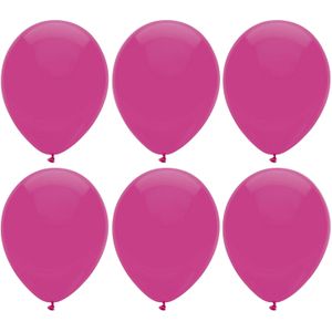 Ballonnen verjaardag/thema feest - 200x stuks - donkerroze - 29 cm - Ballonnen