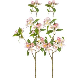 Kunstbloem Kersen bloesem - 2x - 90 cm - licht roze - Kunst zijdebloemen - Kunstbloemen