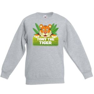 Dieren trui grijs met Tony the tiger voor kinderen - Sweaters kinderen