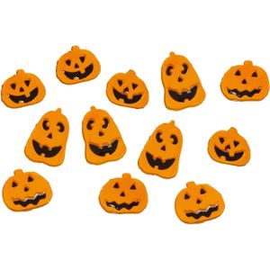 Horror gel raamstickers pompoenen - 2x - 25 x 25 cm - oranje - Halloween thema decoratie/versiering - Feeststickers