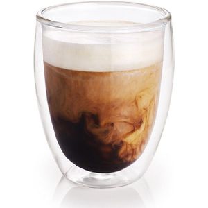 Dubbelwandige koffiekopje/theeglas 300 ml - Koken en tafelen - Barista - Koffiekoppen/koffiemokken - Dubbelwandige glazen