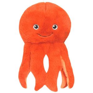 Knuffeldier Inktvis/octopus Willy - zachte pluche stof - dieren knuffels - oranje - 25 cm - Knuffel zeedieren