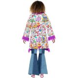 Hippie groovy pluche jas voor dames - Carnavalsjassen
