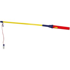 Lampionstokje rood/blauw/geel met lichtje 50 cm - Feestlampionnen