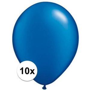 Qualatex Sapphire blauwe ballonnen 10 stuks - Ballonnen
