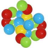 Kunststof ballenbak ballen - felle vrolijke kleuren - 30x stuks - ca 8.50 cm - Ballenbakballen