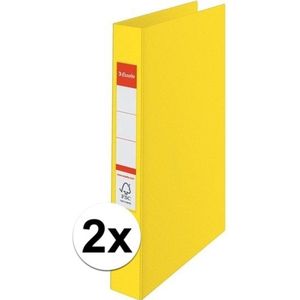 2x Opberg documenten mappen A4 2 gaats geel - Opbergmap