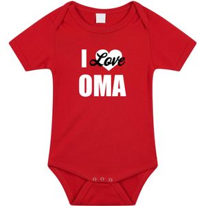 I love oma cadeau baby rompertje rood baby jongen/meisje - Feest rompertjes