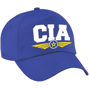 CIA agent tekst pet / baseball cap blauw voor volwassenen - Verkleedhoofddeksels
