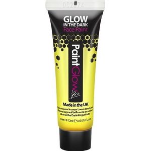 Face/Body paint - neon geel/glow in the dark - 10 ml - schmink/make-up - waterbasis - Schmink