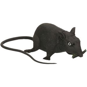 Piepende horror decoratie rat 13 cm - Feestdecoratievoorwerp