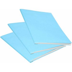 6x Rol kraft kaftpapier lichtblauw 200 x 70 cm - Kaftpapier