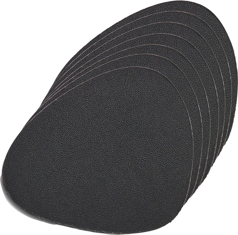 Zeller - Onderzetters - Zwart - 12x - 12 x 10 cm - Imitatieleer