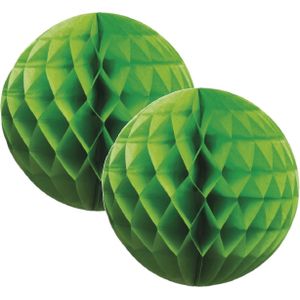 4x stuks groene decoratie bollen 10 cm brandvertragend - Kerstbal