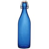Blauwe giara flessen met beugeldop 30 cm van 1 liter - Decoratieve flessen