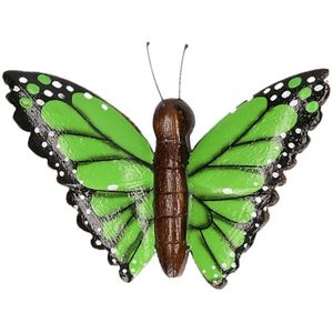 Hout magneet groene vlinder - Magneten
