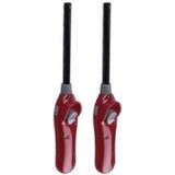 Set van 2x stuks rode barbecue aanstekers/gasaanstekers navulbaar 26 cm - Aansteker bbq