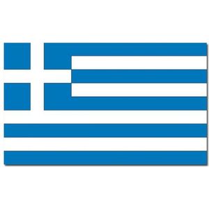 Landen thema vlag Griekenland 90 x 150 cm feestversiering - Vlaggen