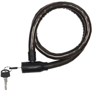 Fiets kabel sloten zwart van Dunlop 80 cm - Fietssloten