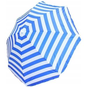 Benson Strandparasol - Parasol - Wit/Blauw Print - 160 cm