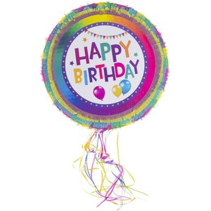 Pinata van papier  - Happy Birthday thema - 50 x 50 cm - Feestartikelen verjaardag - Pinatas