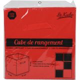 Opbergmand/kastmand Square Box - 6x - karton/kunststof - 29 liter - rood - 31 x 31 x 31 cm - Opbergmanden