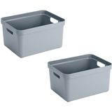 Opbergmand - Grijs - Kunststof - 30x30x30 cm